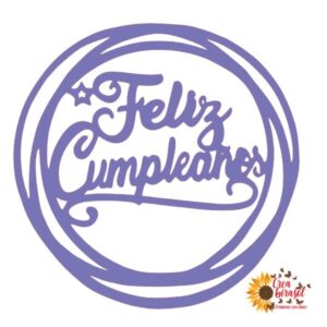 cake topper feliz cumpleaños crea girasol